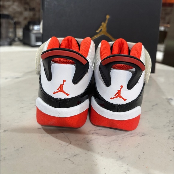 TD Size 8-10C Air Jordan 6 Rings Basketball Shoes DV1344-108 White Orange Black - Picture 4 of 14
